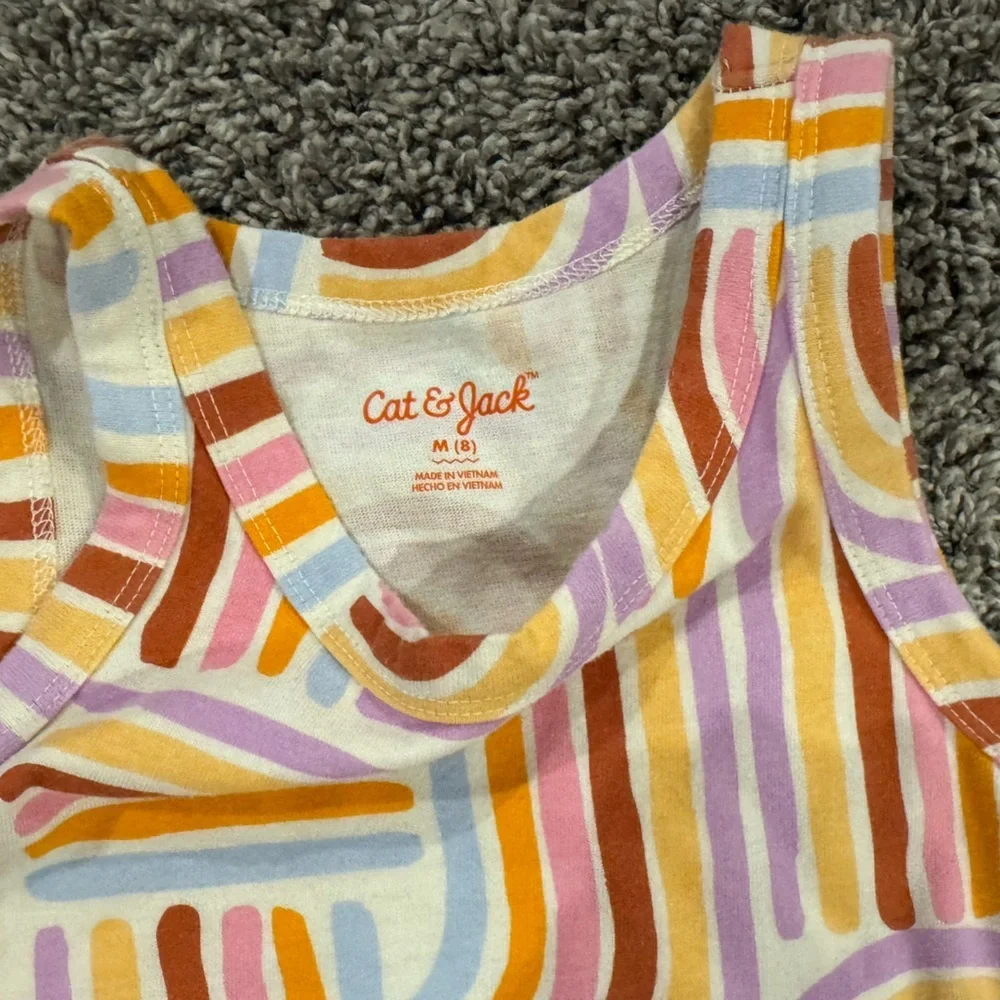 5/$25 Colorful Kids Sleeveless tiered maxi Dress, size Medium 8